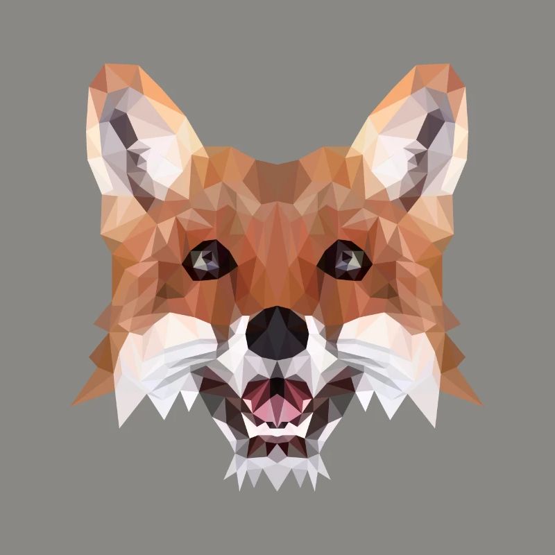 Fuchs Polygon Geometrisch Waldtier Geschenkidee