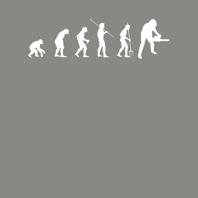 Evolution Waldarbeiter Geschenk