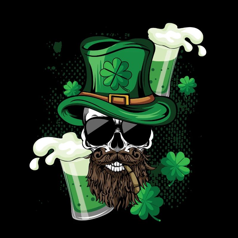 Fumer Squelette Crâne Saint Patrick