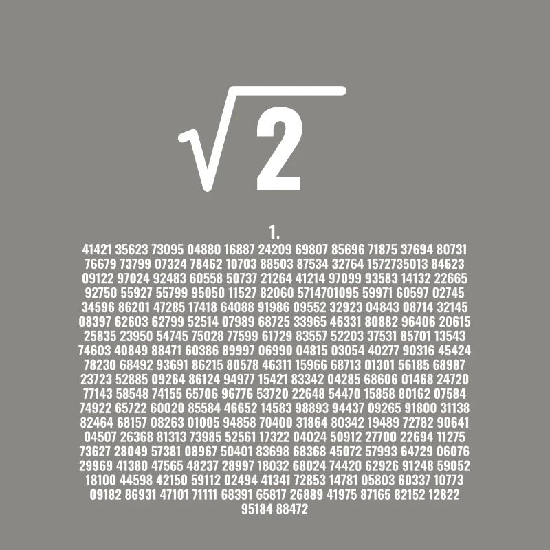 Root 2 decimal places for nerds and math freaks