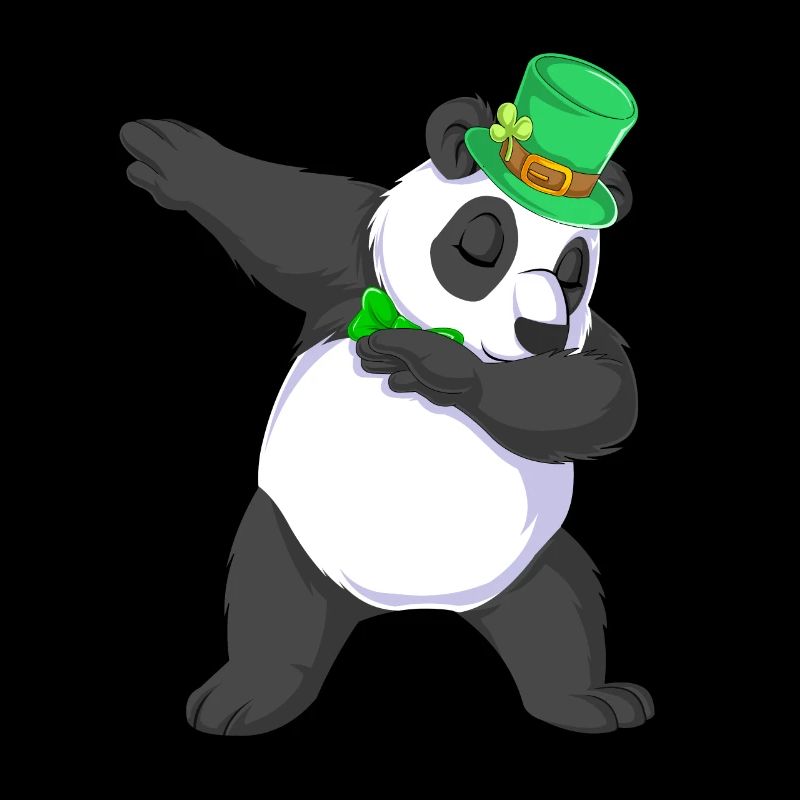 dabbing panda st patricks day