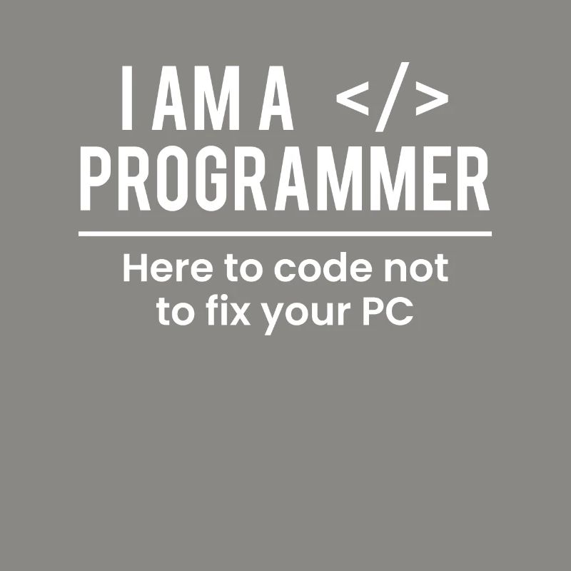 Je suis un programmeur ici pour coder pas pour réparer