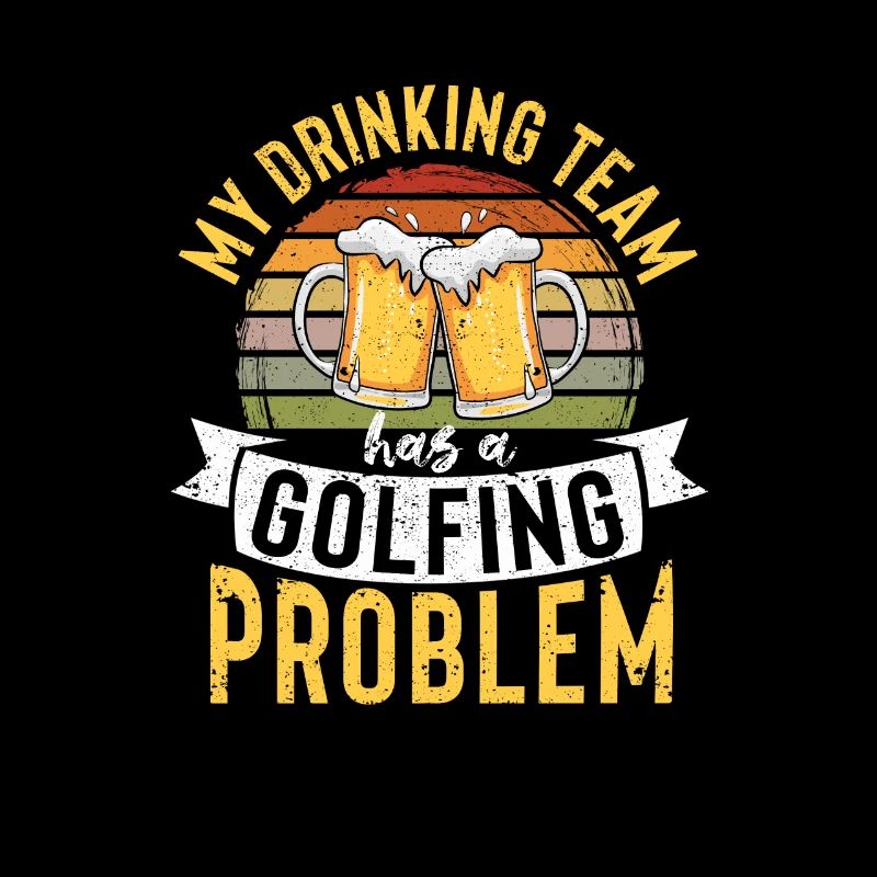 Lustiger Golfspieler-Fan Mein Trinker-Team hat ein