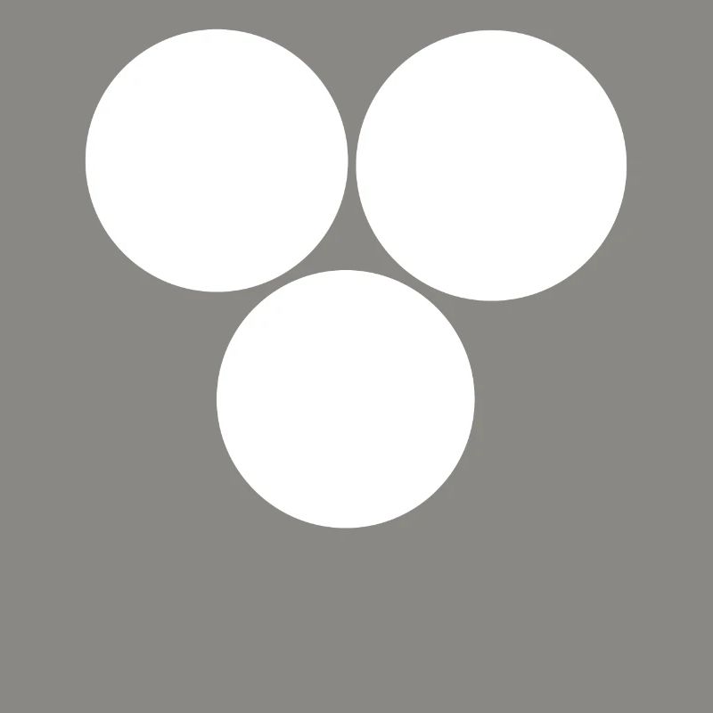 Three circles White