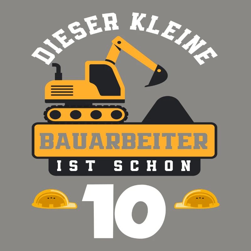 Construction Worker 10th Birthday Excavator Boys Gift