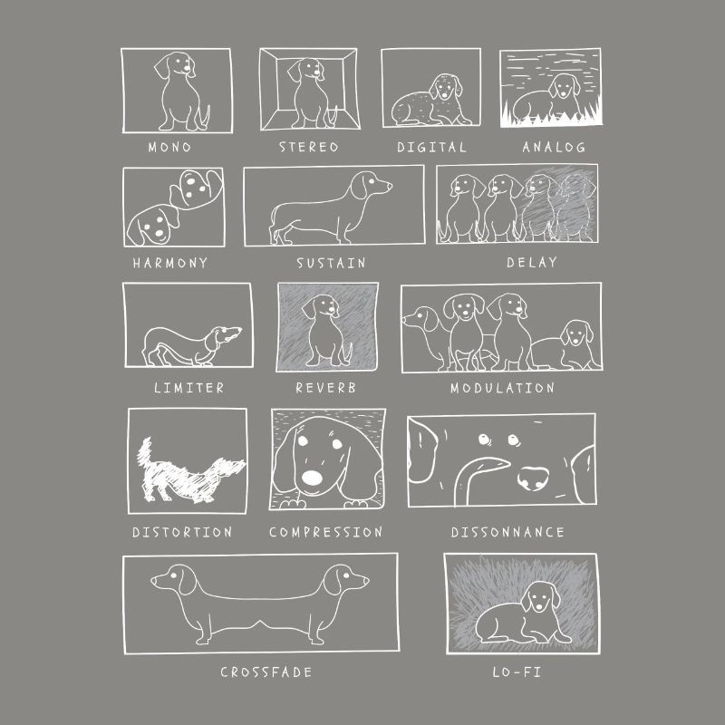 Synthesizer Dackel Hund Analog Synth Musik Techno