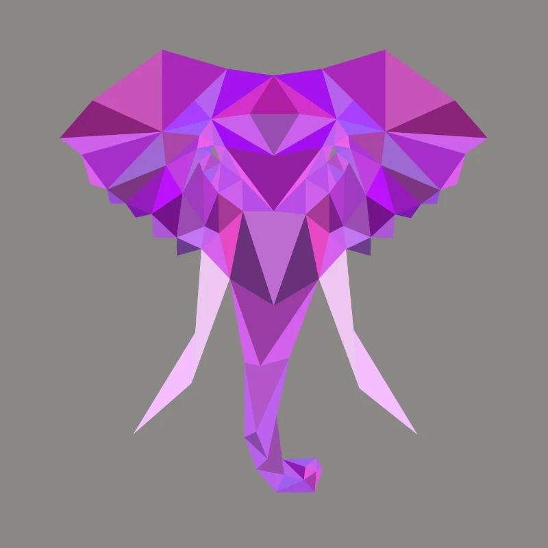 Elephant Low Poly Polygon