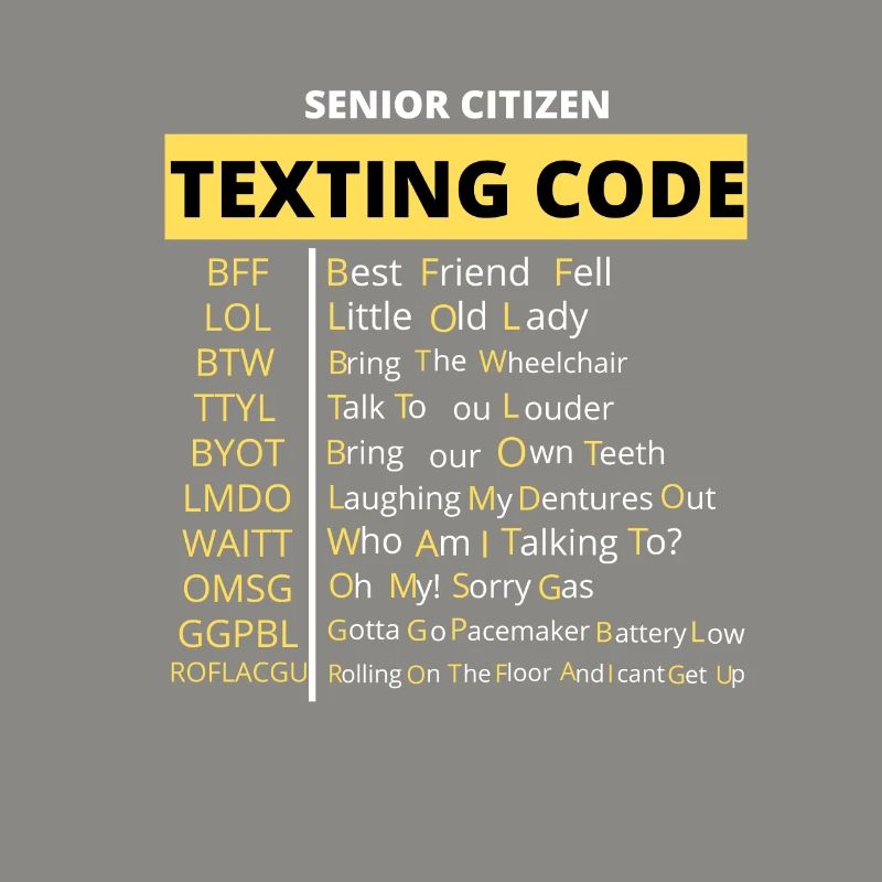 Lustiger Senioren-SMS-Code-Design Opa