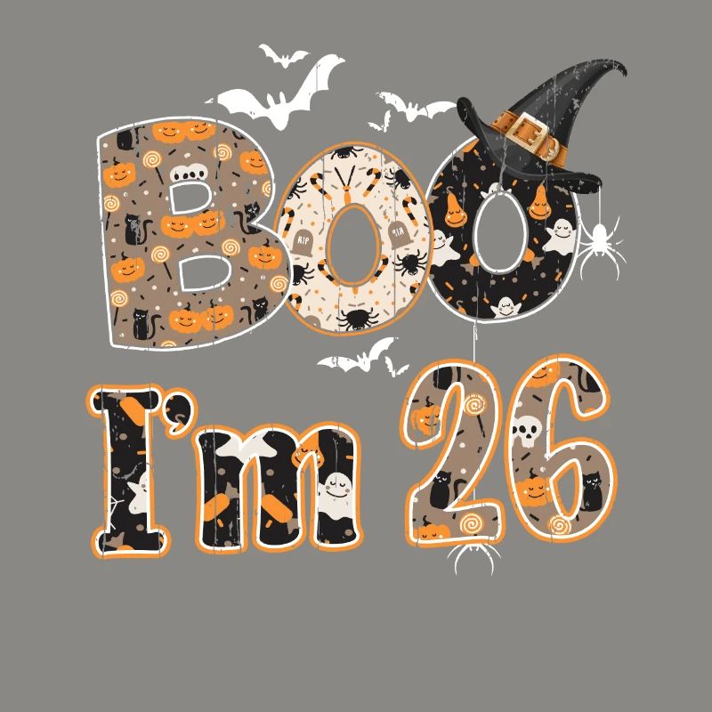 Halloween Pattern Ghost Creatures Birth Age 26