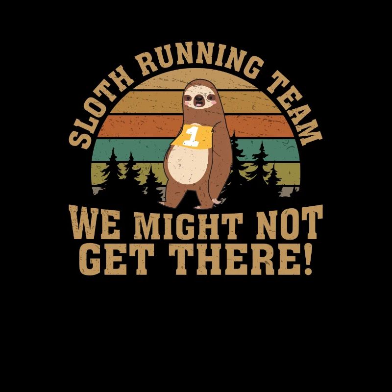 Sloth Running Team Funny Sloth Mode For A