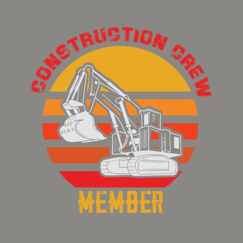 Bauarbeiter Bagger construction crew