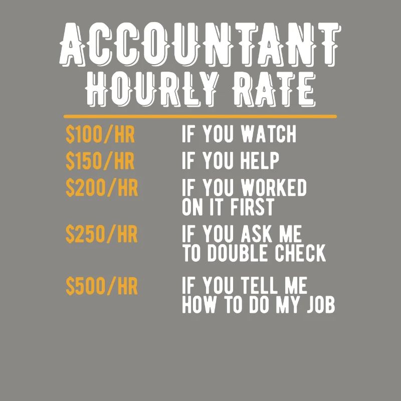 Drôle de comptable Comptabilité à taux horaire CPA Jeu de mots