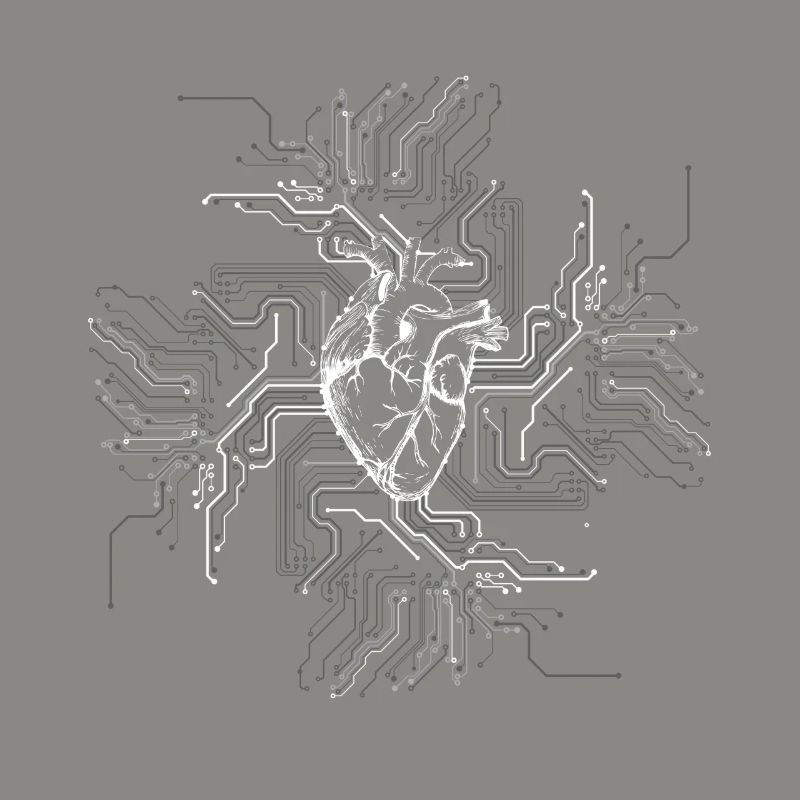 Anatomisches Herz CPU Prozessor PCB Board Computer