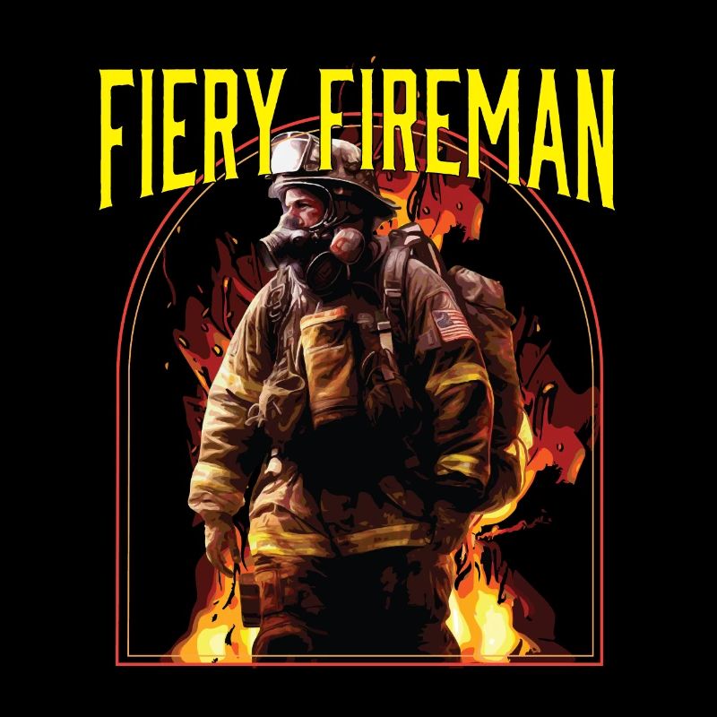 Fiery Fireman Fire Rescue Firefighting Firefighter