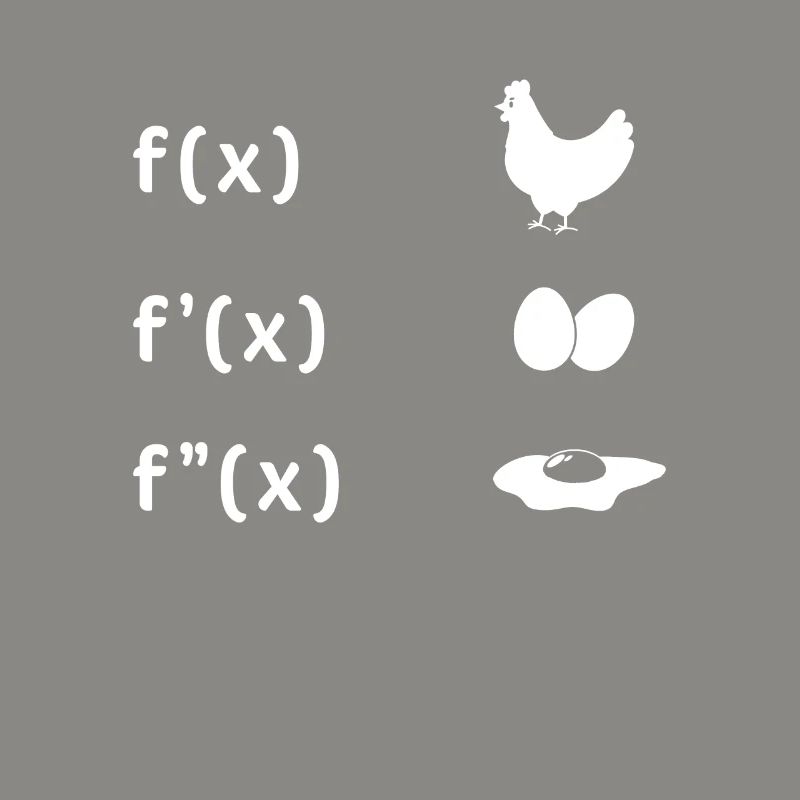 Derivative Function Chicken Egg Fried Egg Maths