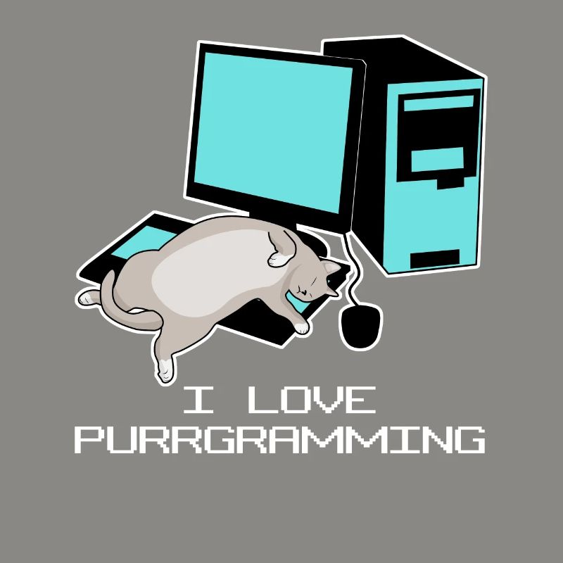 Programmierer Admin Computer Katze