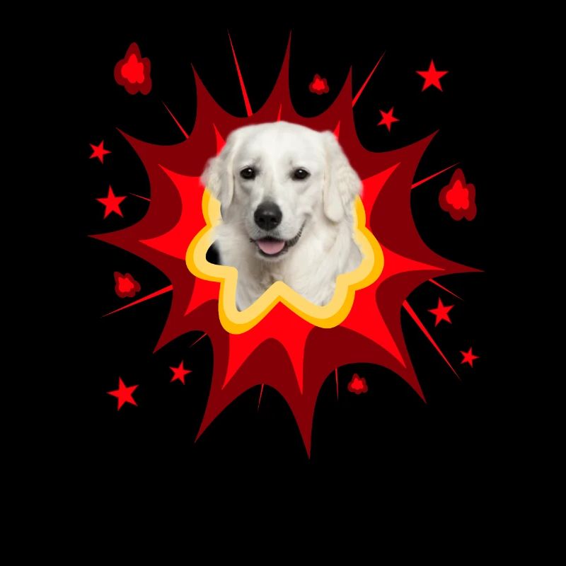 Conception de chien comique - Pow - Kuvasz