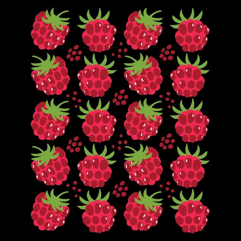 Raspberry Berries Fruit Pattern