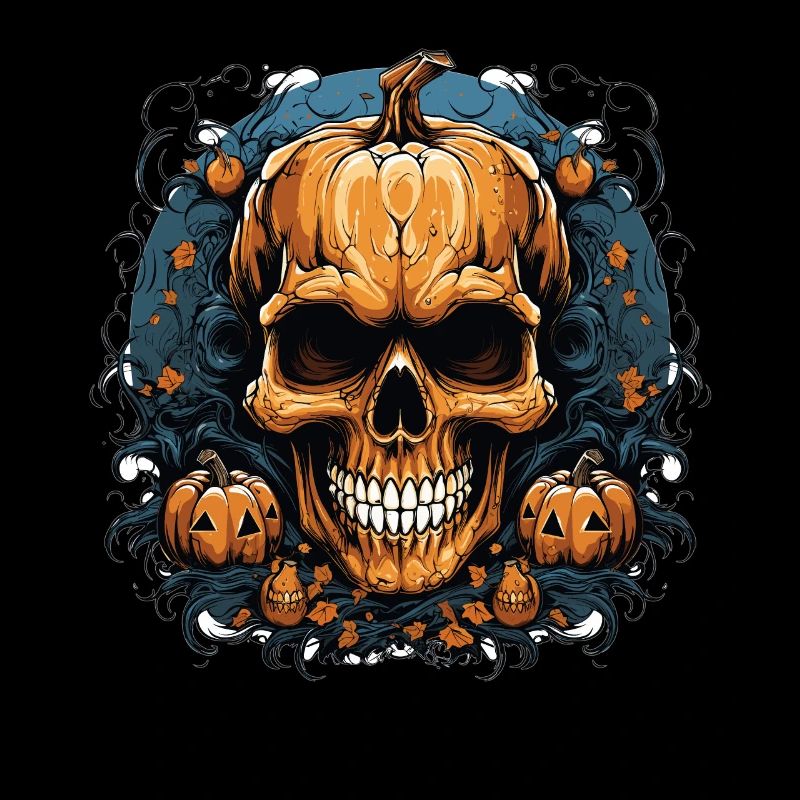 Drôle de conception de citrouille crâne d’Halloween