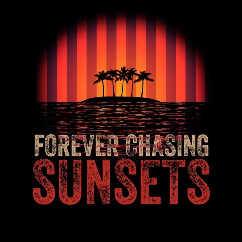 Forever Chasing Sunsets Retro Summer Vacation