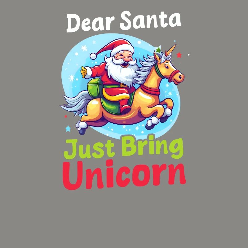 Weihnachten Einhorn Weihnachtsmann Bring einfach Einhorn