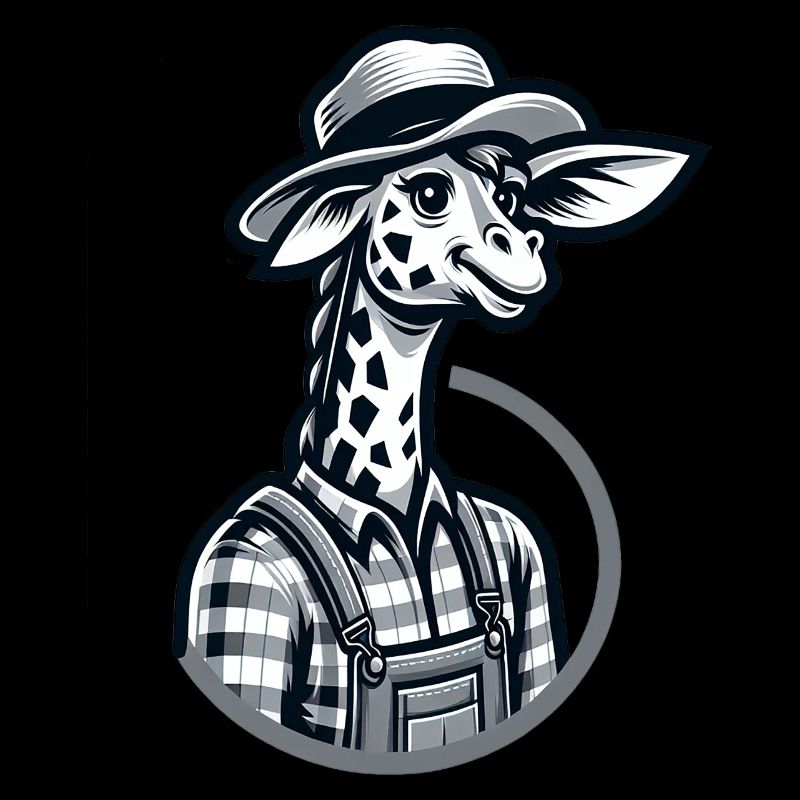 Fermier de girafe mignon