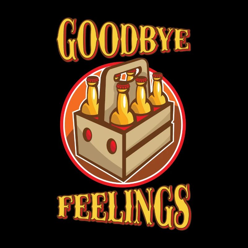 Goodbye Feeling Funny Beer Six Pack Drinking Pun