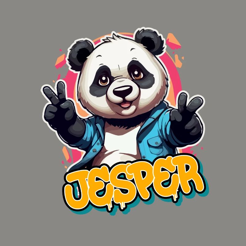JESPER - Handsome Boy Name with Cool Panda