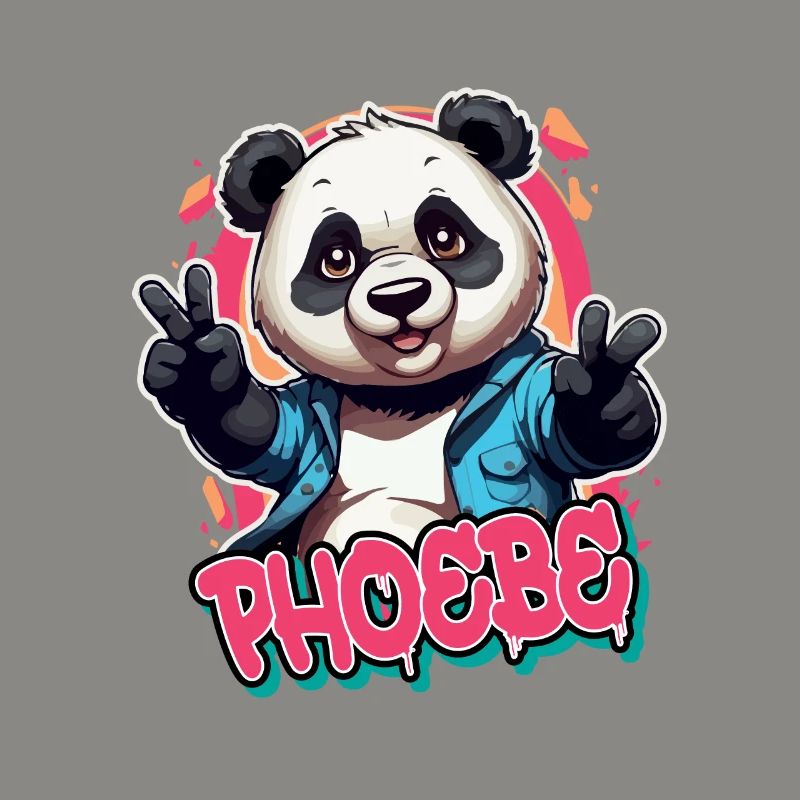 PHOEBE - Schöner Mädchen Name mit coolem Panda