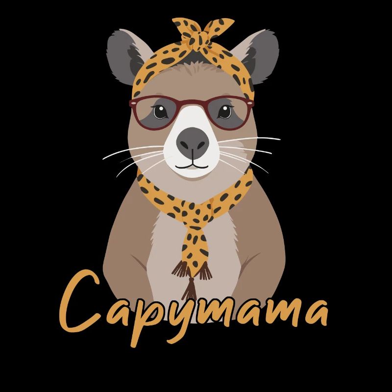 Capymama Drôle Capybara Mère Capybara