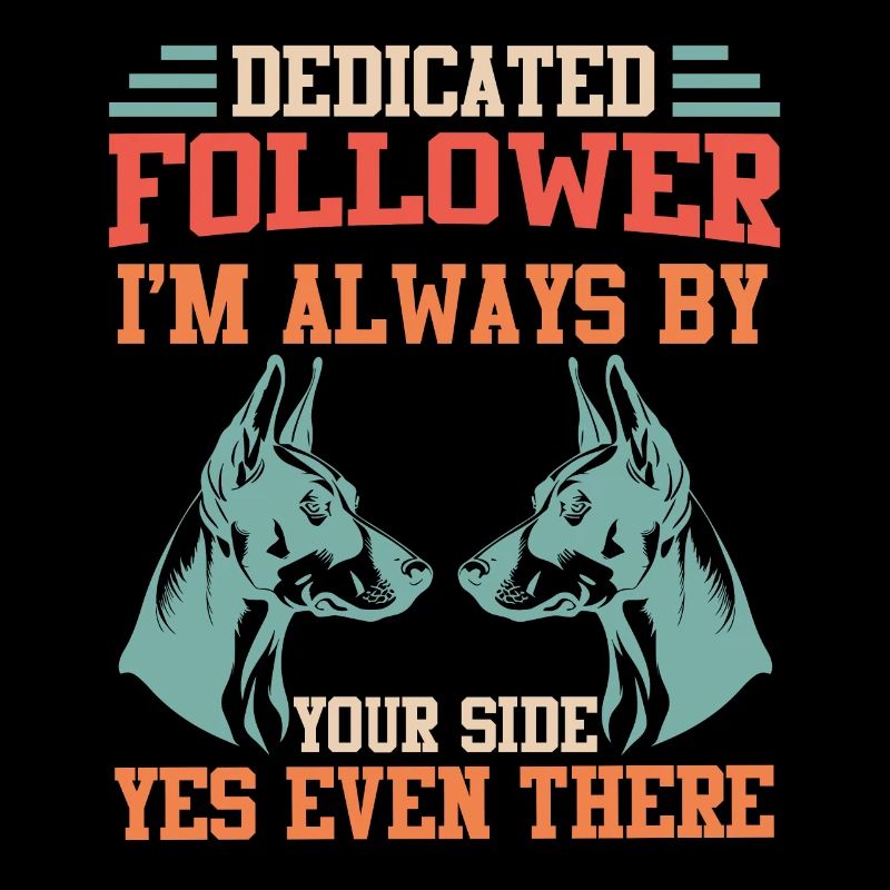 Doberman SUIVEUR DÉVOUÉ TOUJOURS À VOS CÔTÉS