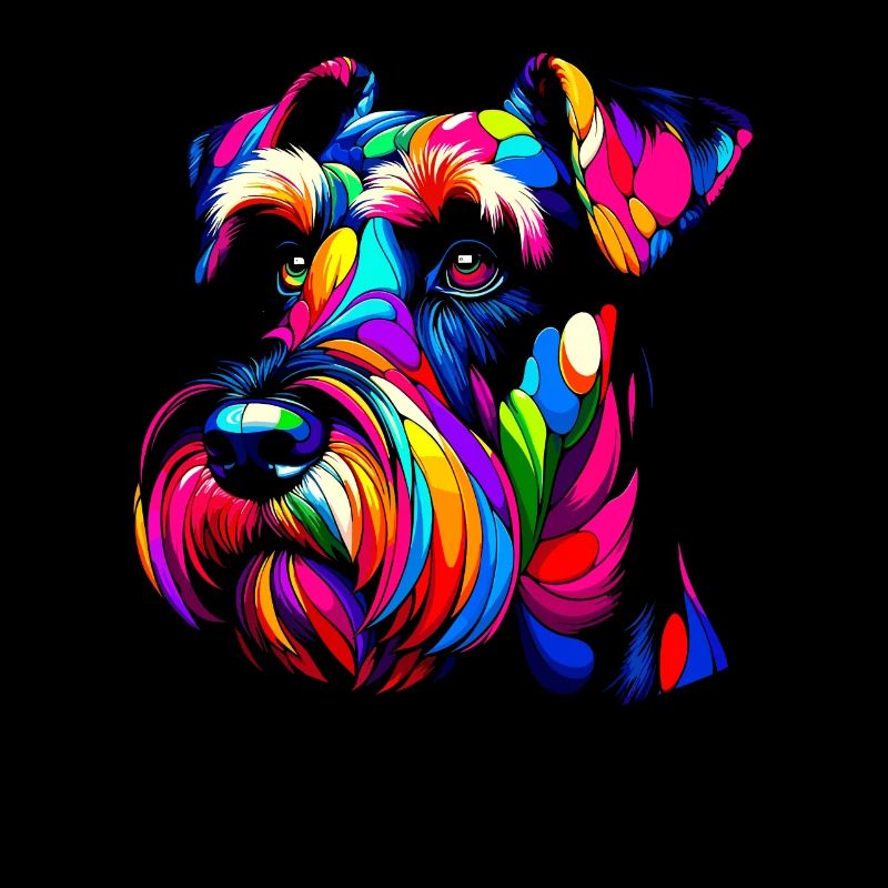 Schnauzer géant coloré Pop Art Schnauzers