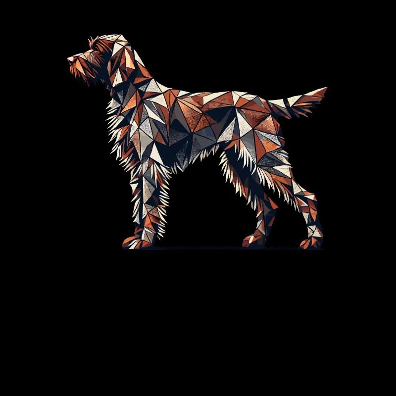 Geometric Art German Wirehaired Pointer
