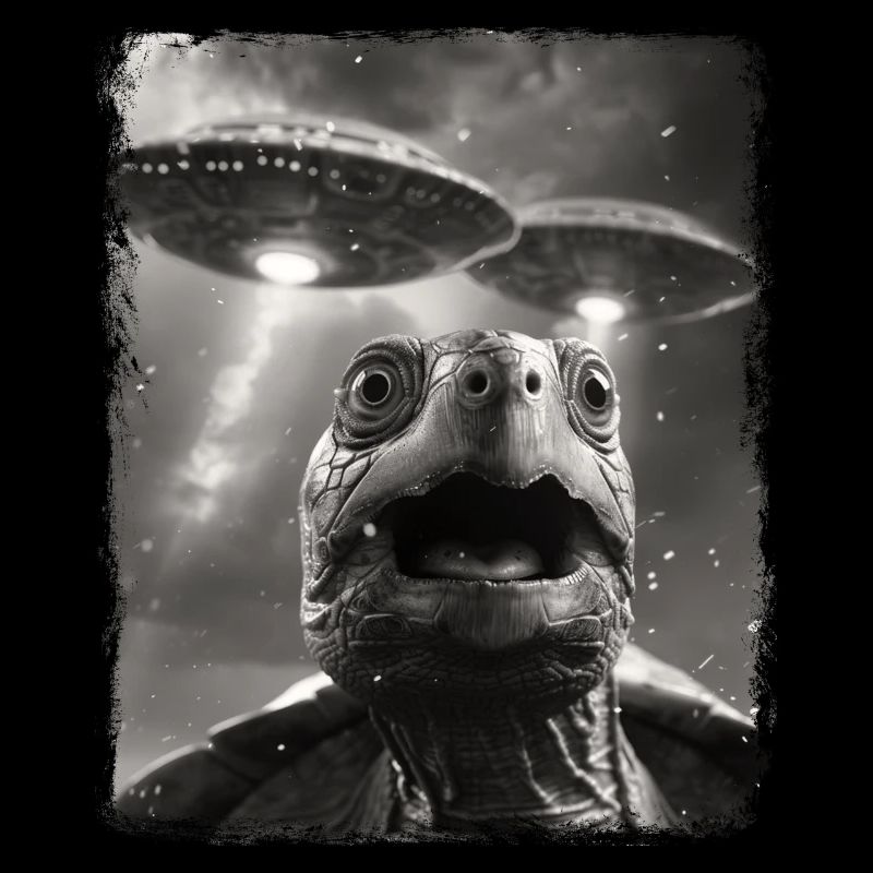 Turtle Sea Turtle UFO Alien Außerirdis