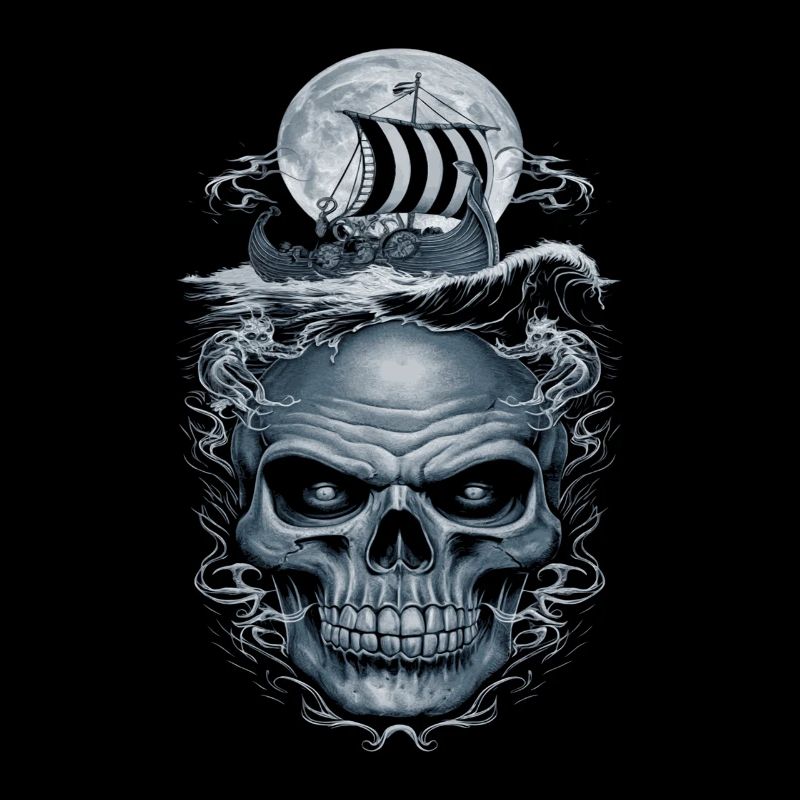Vikings – Wolves & Ship in the Moonlight