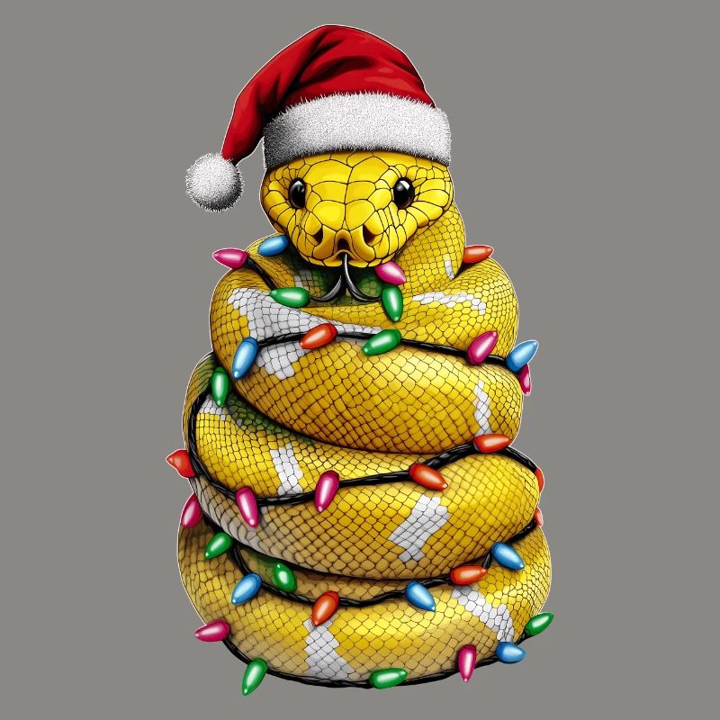 Ball Python Serpent Noël Chapeau Noël