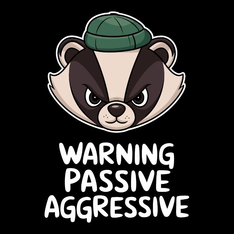Attention passive aggressive badger with cap