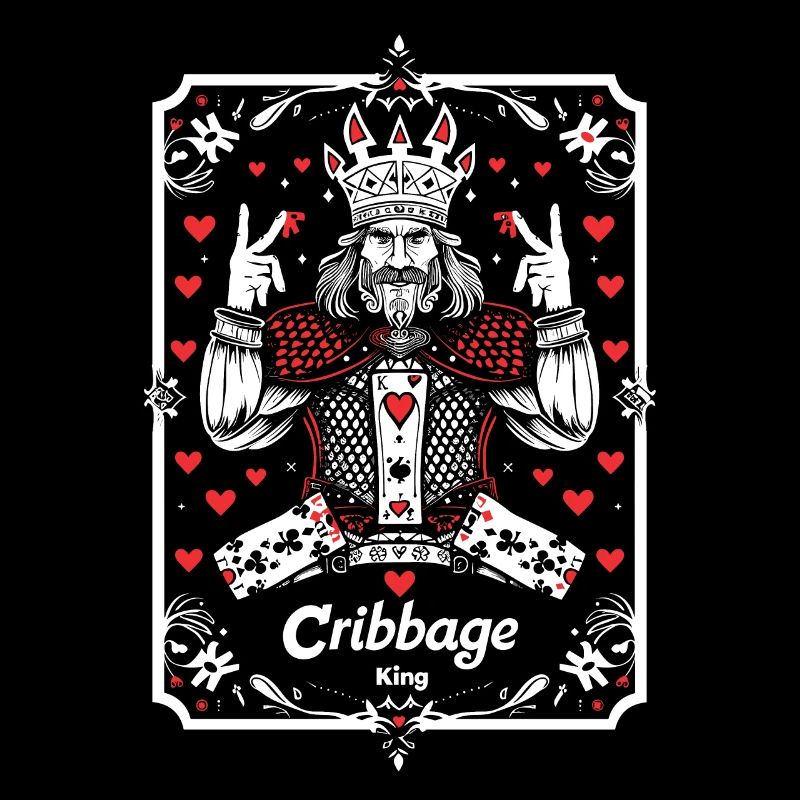 Cribbage King Graphique Cribbage drôle