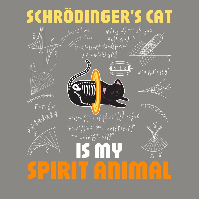 Physics Quantum Nerd Dead + Alive Schrödingers