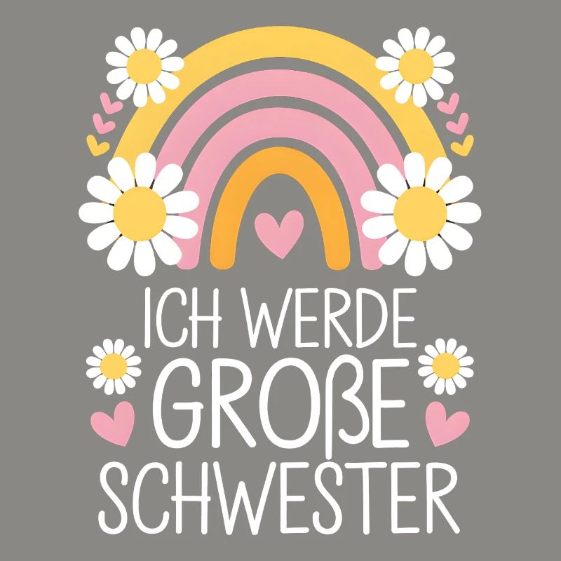 Ich Werde Große Schwester Regenbogen Boho