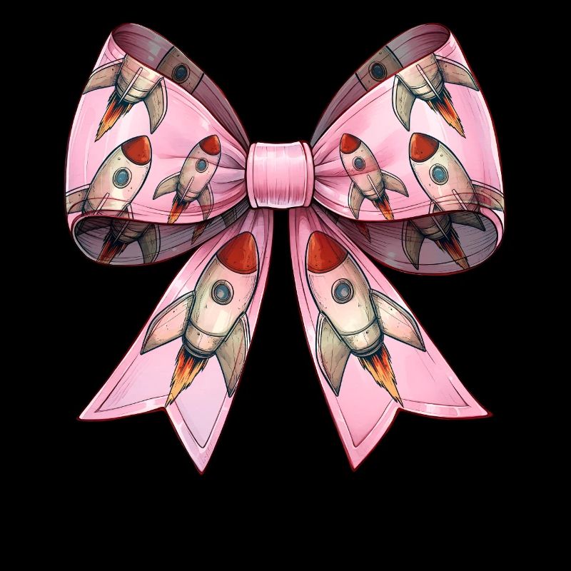 Coquettish Bow Space Rocket Space Shuttle
