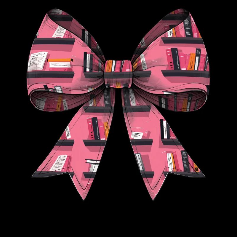 Coquette Bow Librarian Library Books Pattern