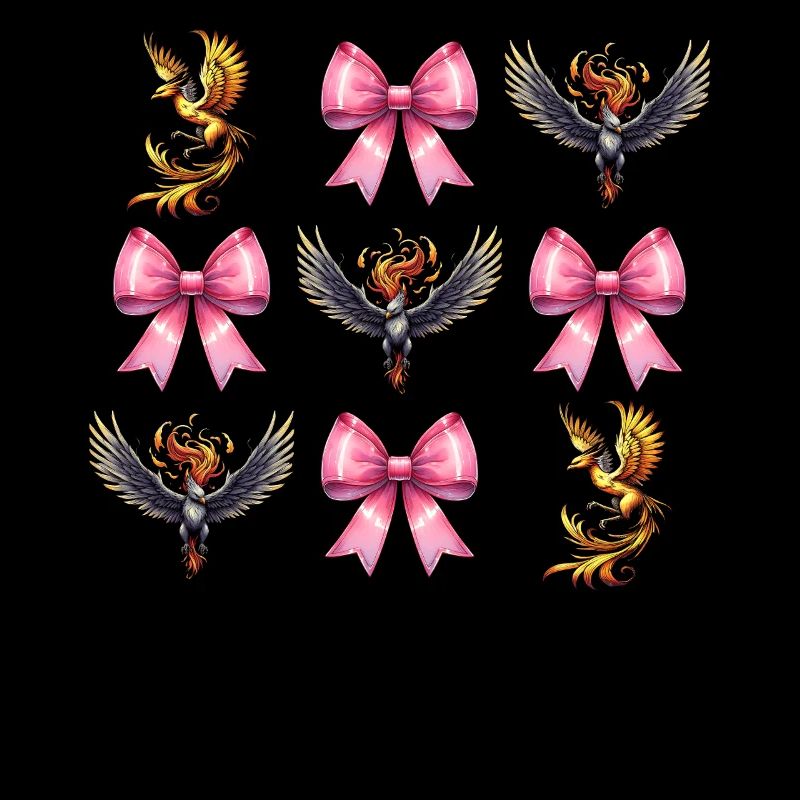 Coquettish Bow Phoenix Mythical Eagle Old