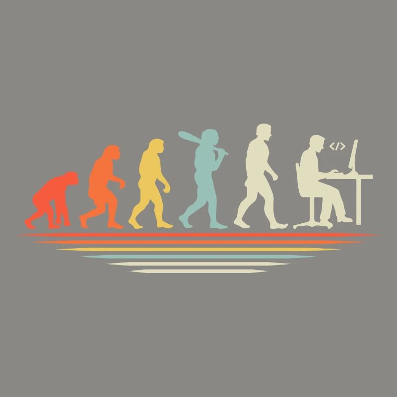 Kaffee-Codierung Evolution Programmierer Entwickler Nerd Coffe