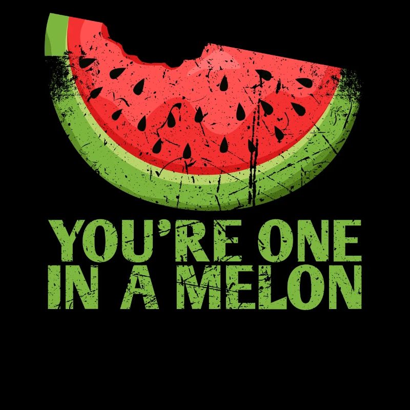 Sie Sind Eins In Einem Melonen-ehe-design Für Die