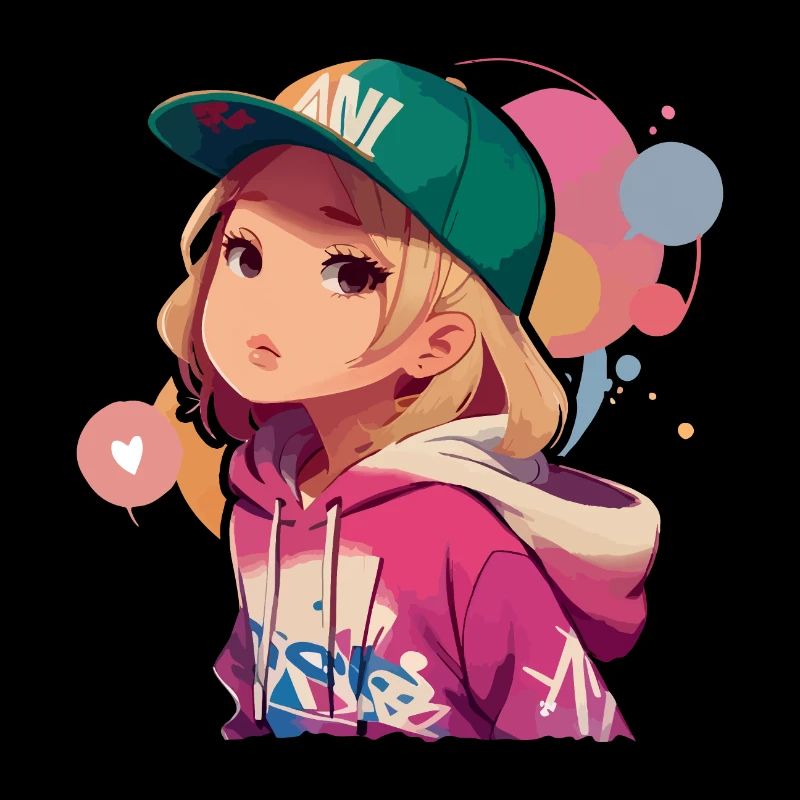 Blondes Mädchen im Kapuzenpullover