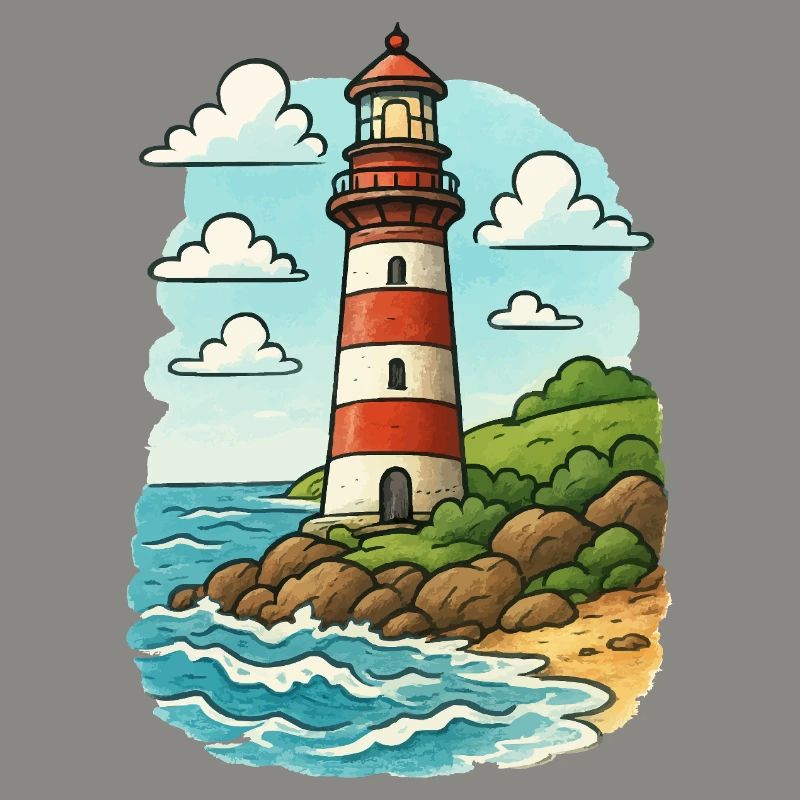 Lighthouse on the coastal path