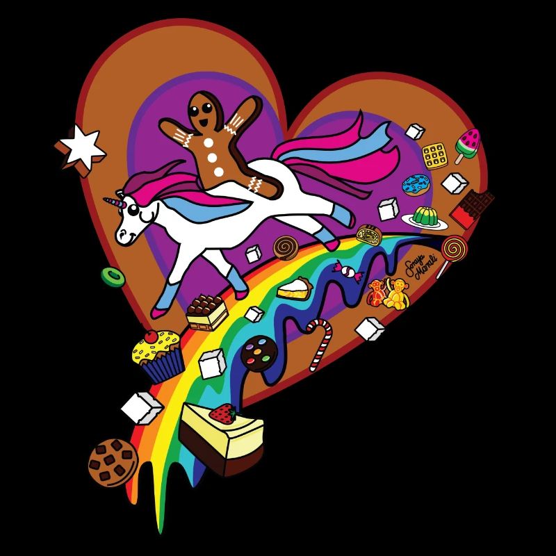 Zucker Einhorn Lebkuchenmann Regenbogen