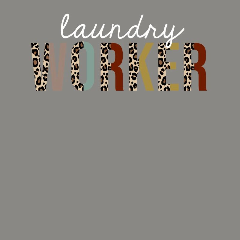 Laundry Worker Leopard Print Funny Gift