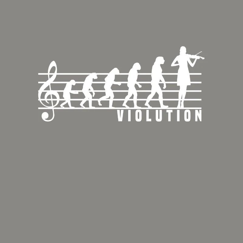 Violinist Violin Violin Sheet Music Evolution Gift